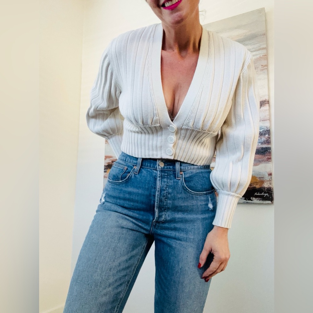 ARITZIA Wilfred Thais Cardigan Oyster White SMALL - Picture 7 of 14